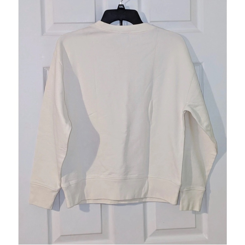 J. Crew Cream Sweatshirt with American Flag Design - Picture 3 of 5